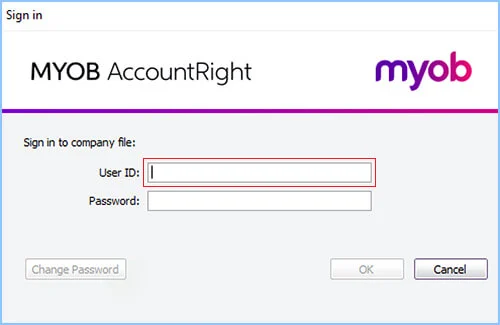 MYOB Login vs Company File Login