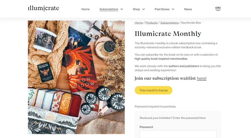 illumicrate landing page